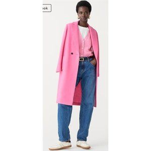J.Crew, Petite Daphne Topcoat Italian Boiled Wool In Rosey Pink. Size 10P.